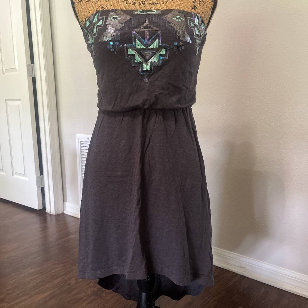 Grey high low dress